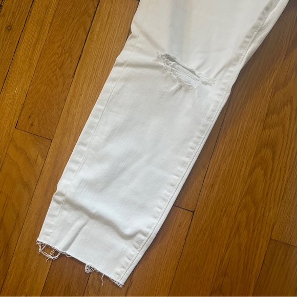 LOFT destructed curvy skinny crop jeans - Picture 3 of 10